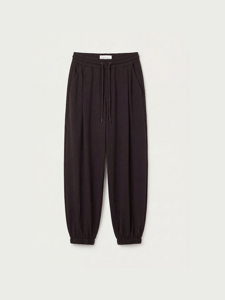 Hush Wine Sephy Bubble Hem Jersey Trousers - Image 5 of 5