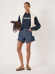 Hush Blue Salty Graphic Washed Sweatshirt - Image 3 of 5