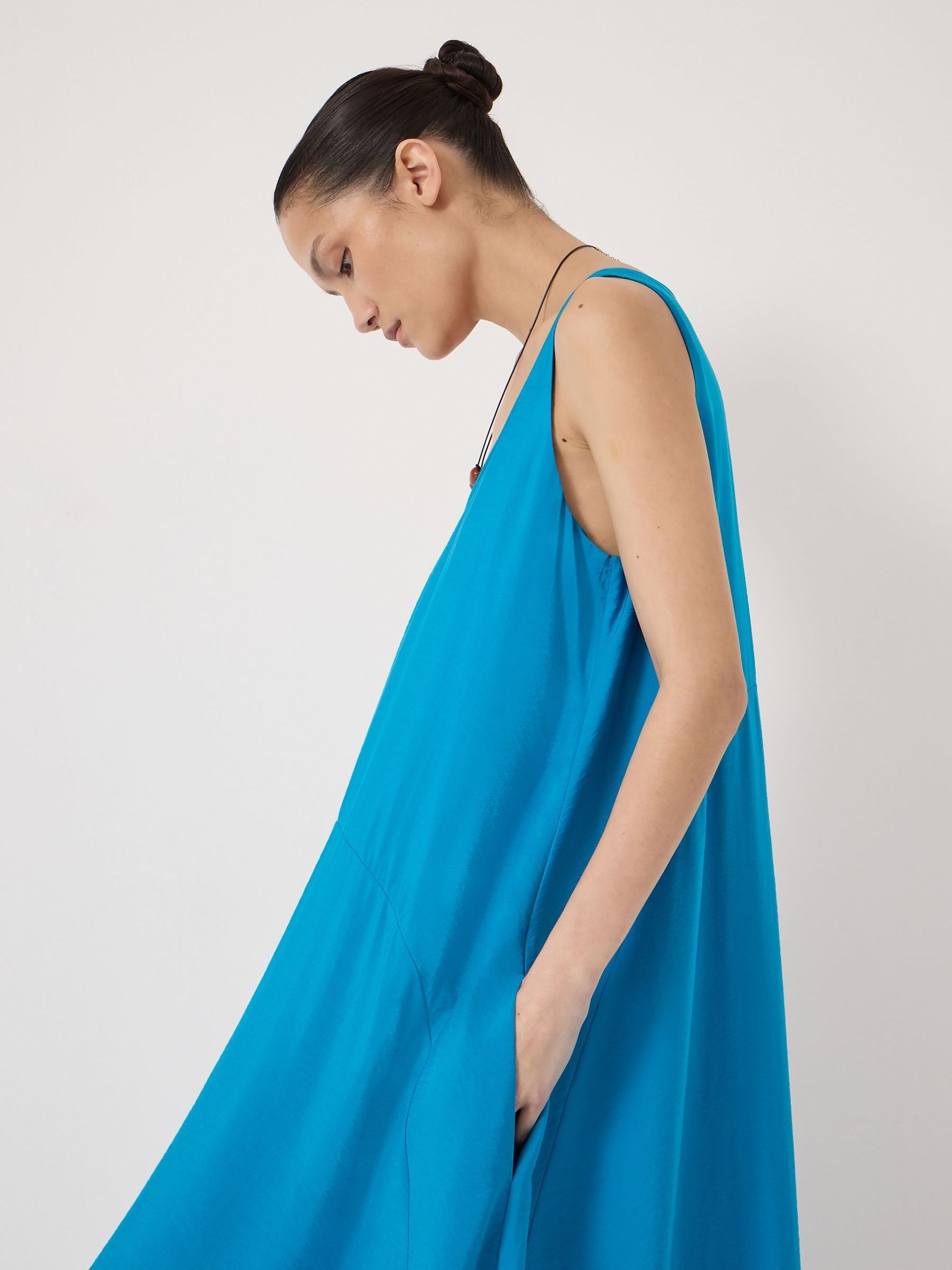 Buy Hush Blue Liddie Air Flow Barrel Tank Dress from Next USA