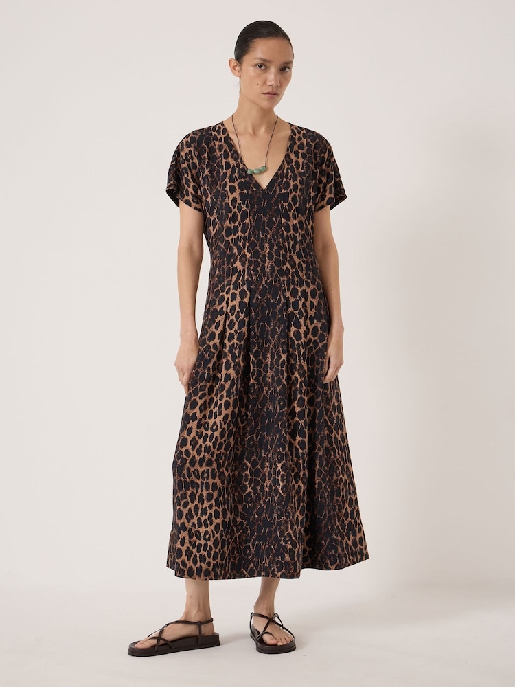 Hush Animal Bronte Pleated Air Flow Midi Dress - Image 1 of 5