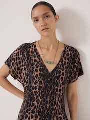 Hush Animal Bronte Pleated Air Flow Midi Dress - Image 4 of 5