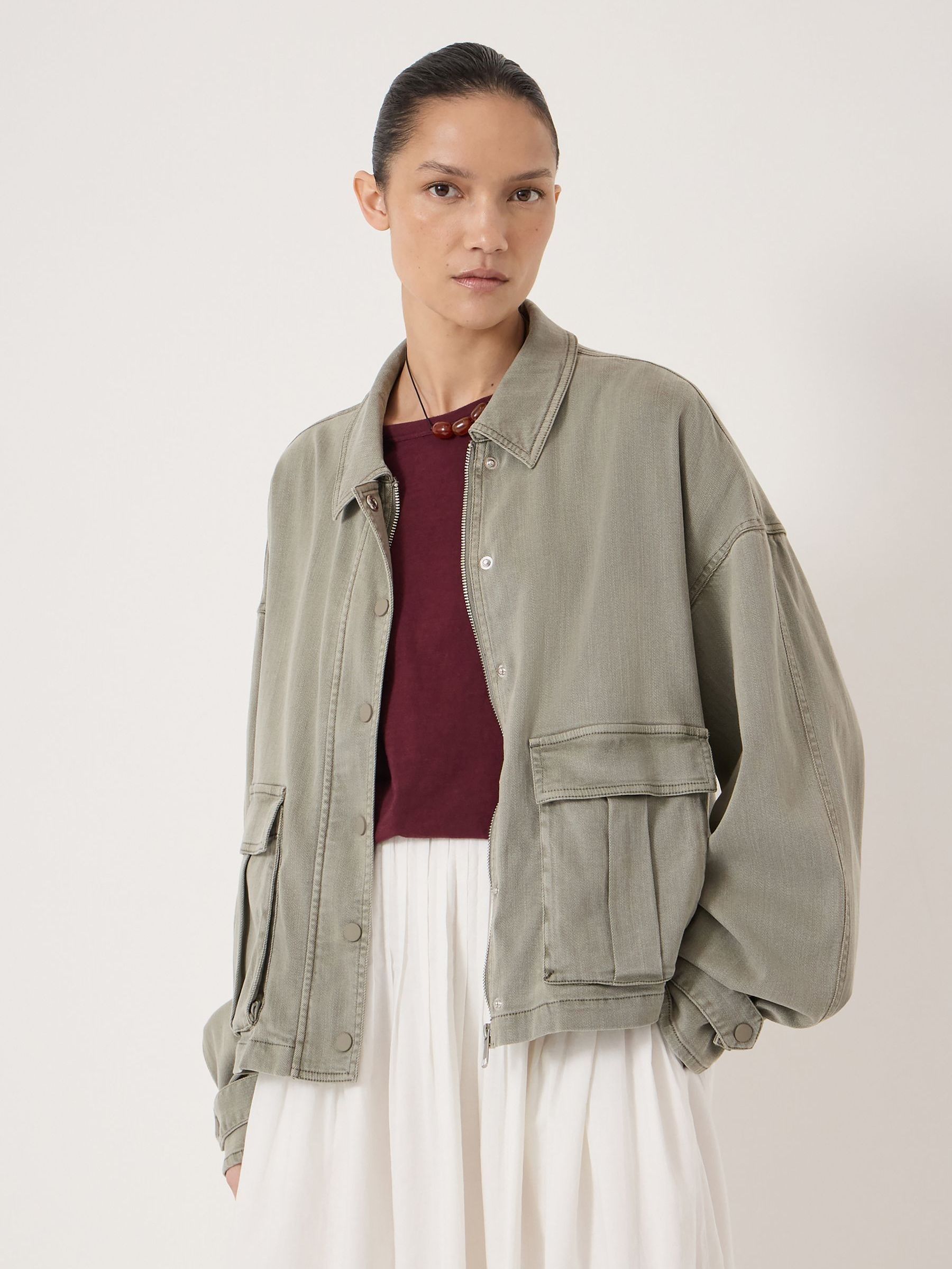 Buy Hush Green Melinda Utility Collar Jacket from the Next UK