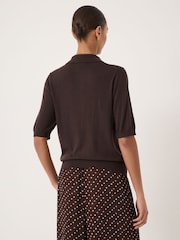 Hush חולצת פולו מסריג דק עם שרוולים קצרים - תמונה 2 מתוך 5