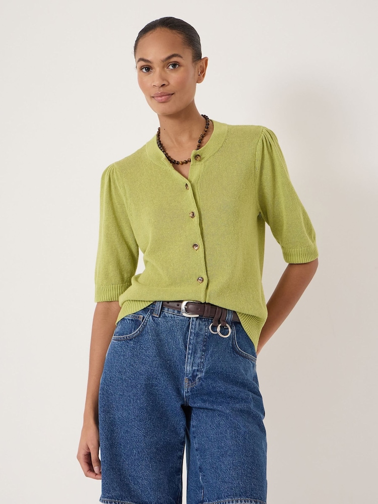 Hush Celeste Short Sleeve Linen Blend Cardigan - Bild 1 von 5