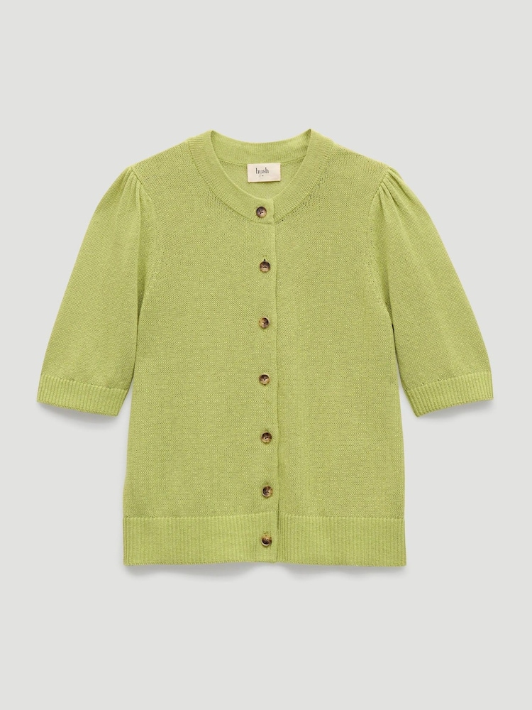 Hush Celeste Short Sleeve Linen Blend Cardigan - Bild 5 von 5