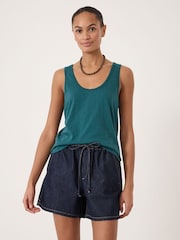 Dunkelgrün - Hush Cotton Slub Tanktop - Bild 1 von 5