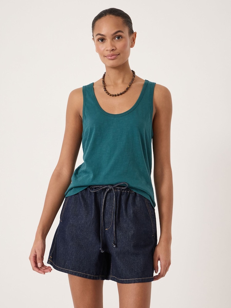 Dunkelgrün - Hush Cotton Slub Tanktop - Bild 1 von 5