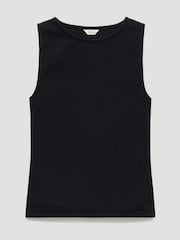 Hush Micah Boat Neck Cotton Ribbed Vest - תמונה 1 מתוך 1