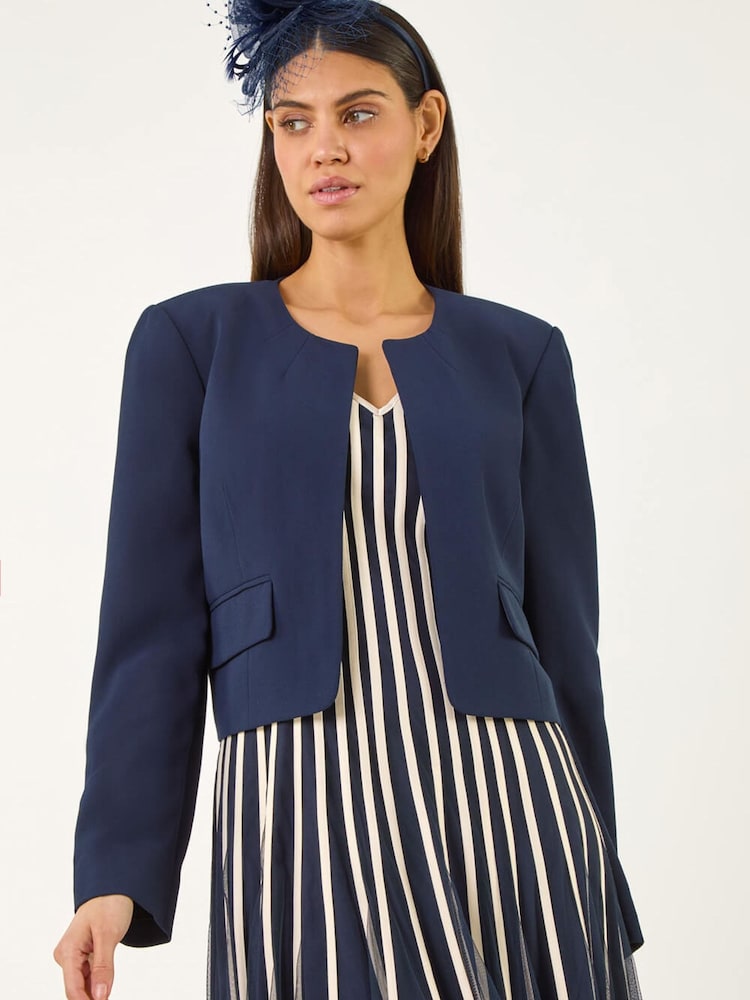 Roman Blue Rochette Pocket Jacket - Image 1 of 5 Roman Blue Rochette Pocket Jacket - Image 1 of 5