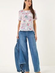 Roman Pink Floral Patchwork Top - Image 2 of 5