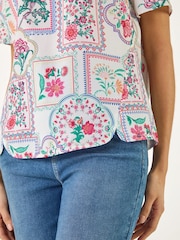 Roman Pink Floral Patchwork Top - Image 6 of 6
