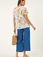 Roman Red Holiday Pleated Top - Image 3 of 5