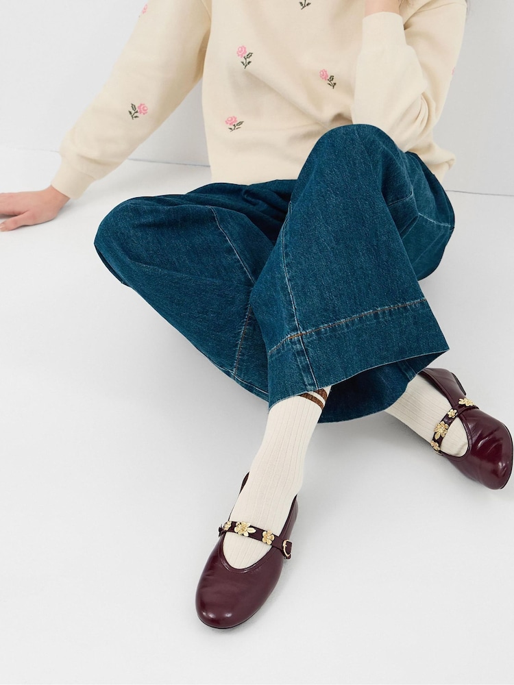 Accessorize Flower Mary Jane Ballet Flats - Immagine 1 di 3 Accessorize Flower Mary Jane Ballet Flats - Immagine 1 di 3