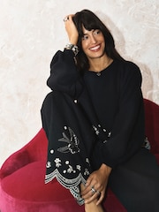 Rockett St George Black Swallow Embroidered Wide Leg Joggers - Image 4 of 6
