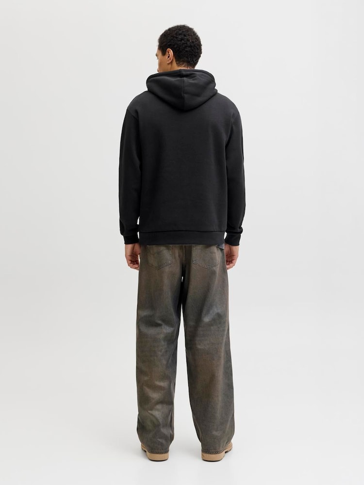 Svart - Jack & Jones Hettegenser med avslappet passform - Bilde 2 av 6