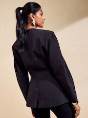 Friends Like These Black Cocoon Sleeve Blazer - Image 6 of 6