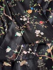 Rockett St George Black Chinoiserie Floral Print Pussybow Mini Dress - Image 9 of 9