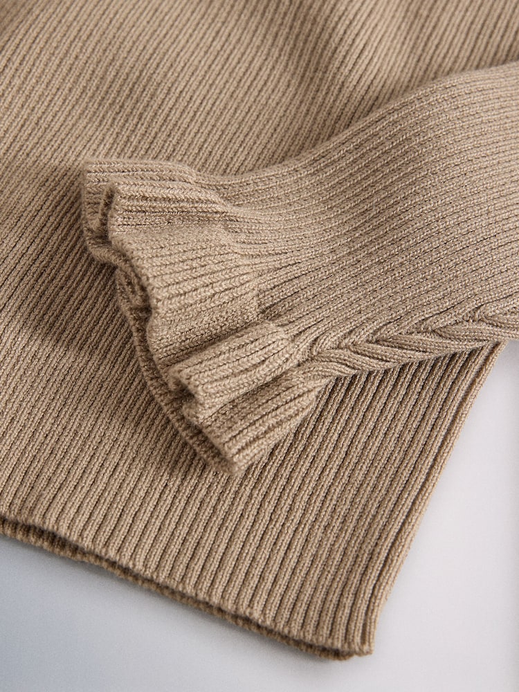 The Set 3 Pack Knitted Long Sleeve Roll Neck Rib Jumpers Pink/Cream - Image 6 of 6