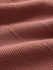 The Set 2 Pack Knitted Long Sleeve Roll Neck Rib Dresses Pink/Brown - Image 5 of 5