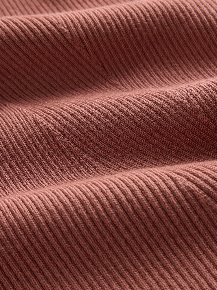 The Set 2 Pack Knitted Long Sleeve Roll Neck Rib Dresses Pink/Brown - Image 5 of 5 The Set 2 Pack Knitted Long Sleeve Roll Neck Rib Dresses Pink/Brown - Image 5 of 5