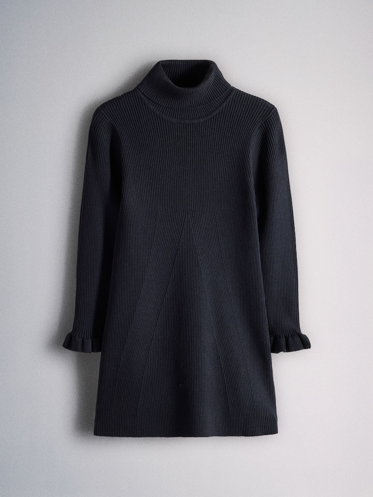 The Set 2 Pack Knitted Long Sleeve Roll Neck Rib Dresses Red/Green - Image 2 of 5 The Set 2 Pack Knitted Long Sleeve Roll Neck Rib Dresses Red/Green - Image 2 of 5