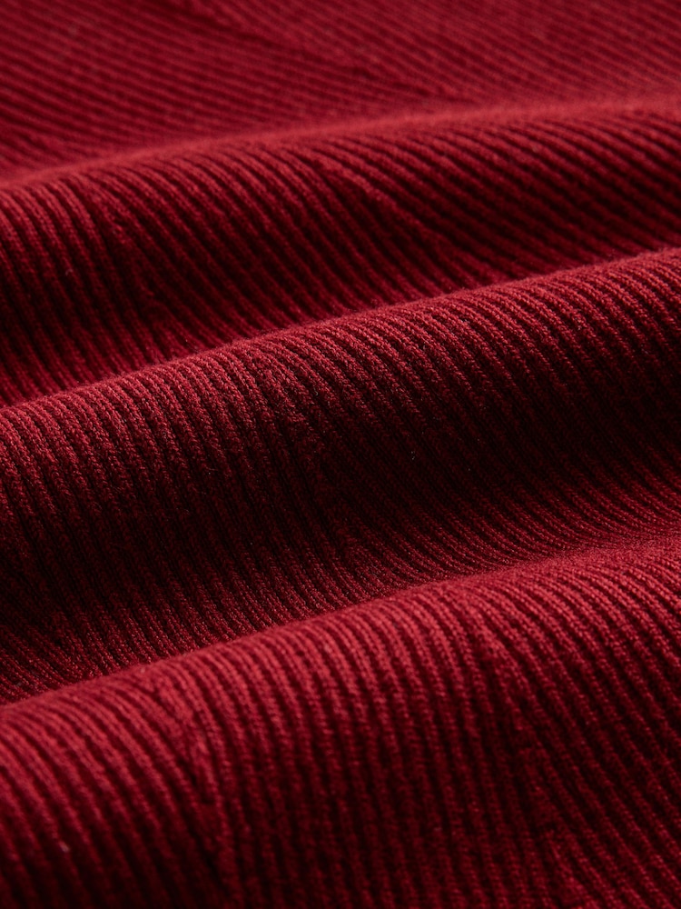 The Set 2 Pack Knitted Long Sleeve Roll Neck Rib Dresses Red/Green - Image 5 of 5 The Set 2 Pack Knitted Long Sleeve Roll Neck Rib Dresses Red/Green - Image 5 of 5