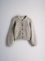 The Set 2 Pack Balloon Sleeve Knitted Cardigans Pink/Light Brown - Image 10 of 13