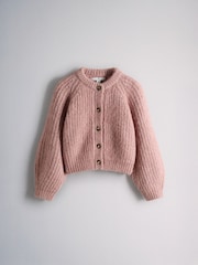 The Set 2 Pack Balloon Sleeve Knitted Cardigans Pink/Light Brown - Image 11 of 13