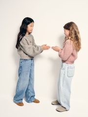 The Set 2 Pack Balloon Sleeve Knitted Cardigans Pink/Light Brown - Image 5 of 13