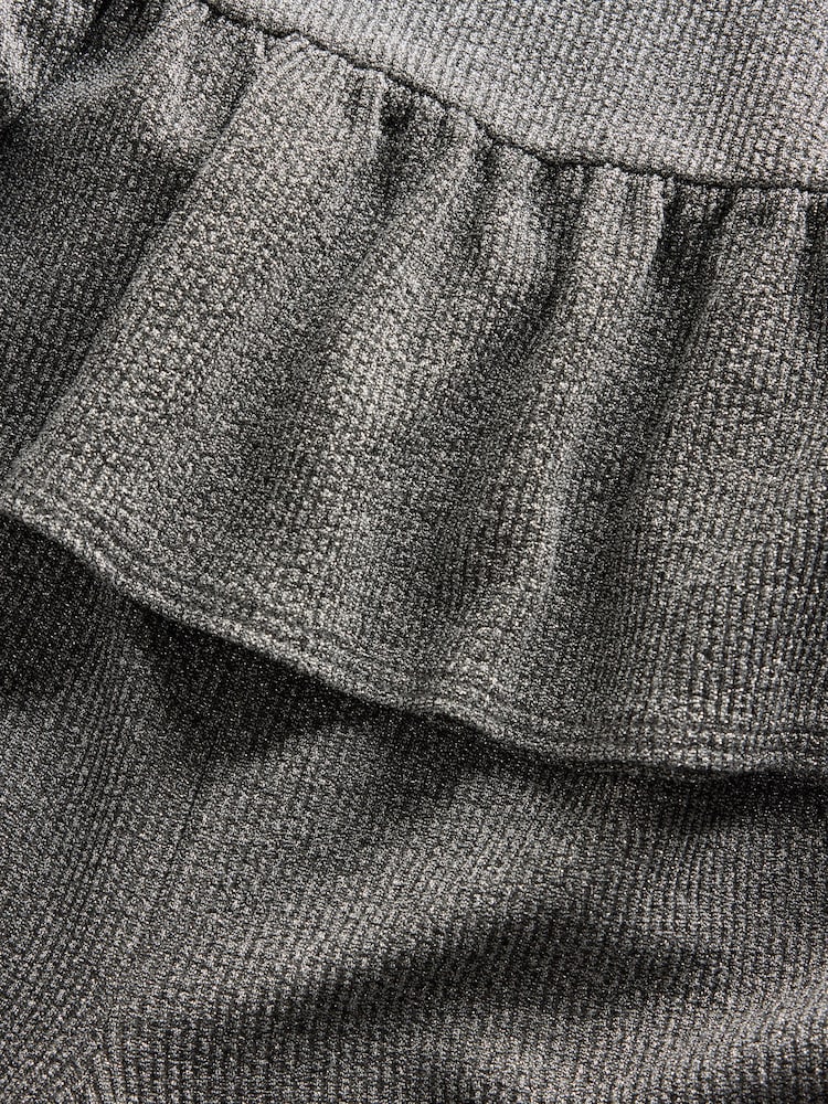 The Set Sparkle Rib Jersey Long Sleeve Top and Flared Leggings Set Silver Grey - Image 5 of 5 The Set Sparkle Rib Jersey Long Sleeve Top and Flared Leggings Set Silver Grey - Image 5 of 5