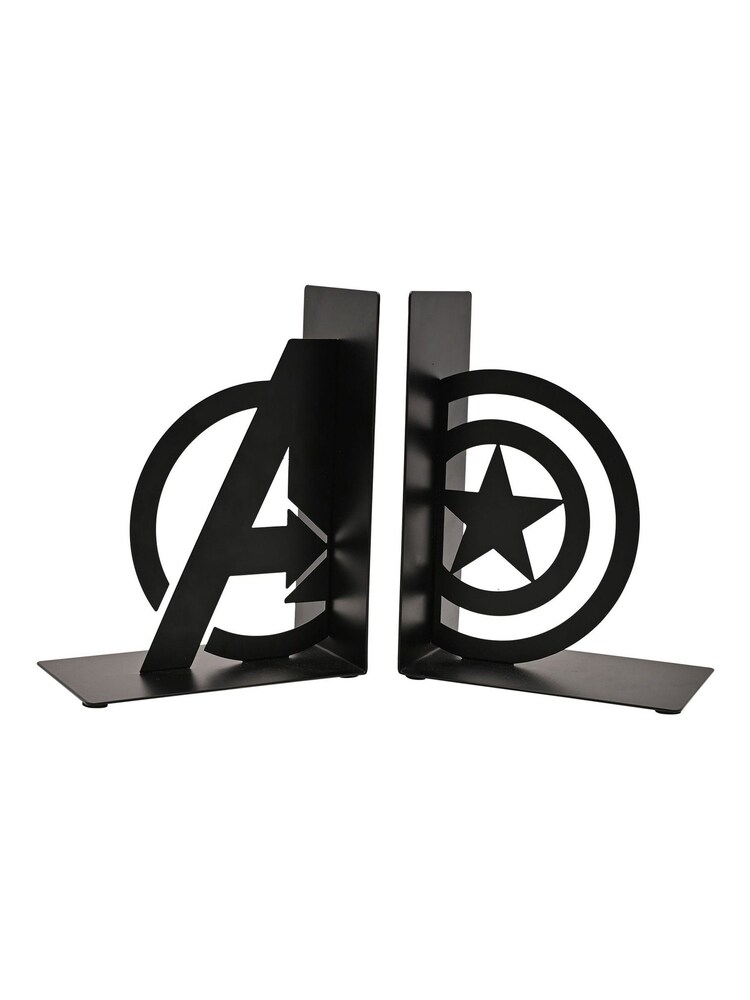 Marvel Black Captain America Metal Bookends - Image 2 of 3