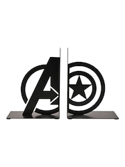 Marvel Black Captain America Metal Bookends - Image 3 of 3