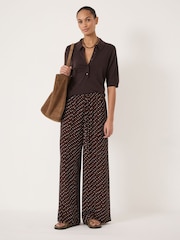 Hush Brown Petunia Print Trousers - Image 4 of 5