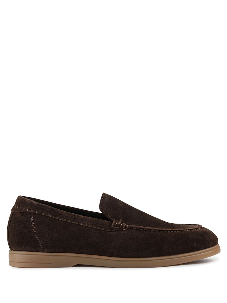 Jones Bootmaker Brown Suede Raiden Suede Loafers - Image 1 of 5