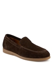 Jones Bootmaker Brown Suede Raiden Suede Loafers - Image 2 of 5