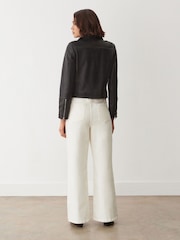 Finery Black Faith Leather Biker Jacket - Image 4 of 4