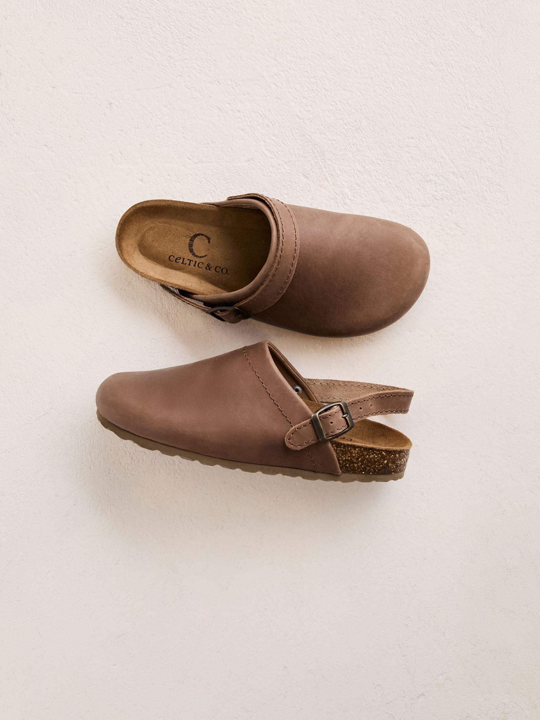 Buy Celtic & Co. Brown Strap Detail Clogs from Next USA