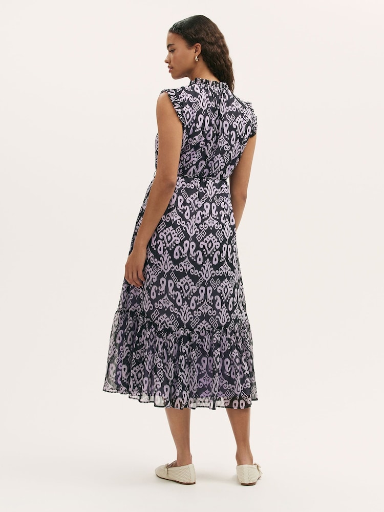 Finery Purple Rosalind Sleeveless Midi Dress - Image 4 of 4