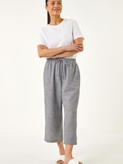 Pantalons Roman Petite Raccourcis à rayures métalliques - Image 2 sur 5