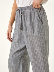 Pantalons Roman Petite Raccourcis à rayures métalliques - Image 5 sur 5