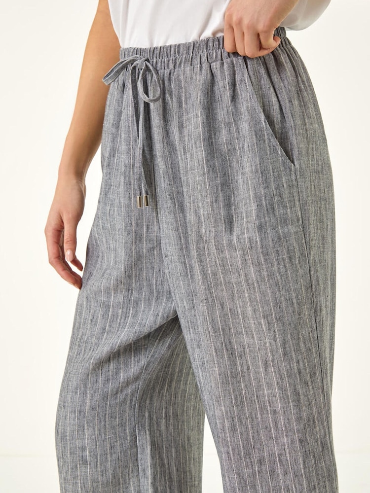 Pantalons Roman Petite Raccourcis à rayures métalliques - Image 5 sur 5