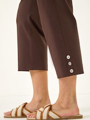 Roman Brown Bengaline Cropped Trousers - Image 5 of 5