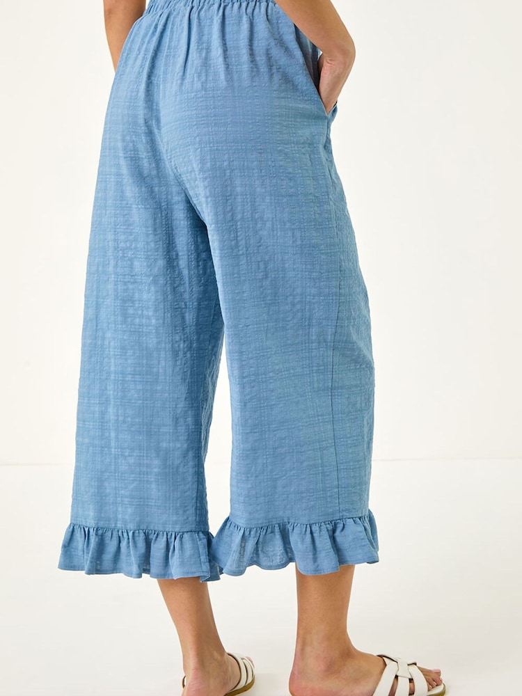 Roman Blue Petite Frill Hem Trousers - Image 5 of 5