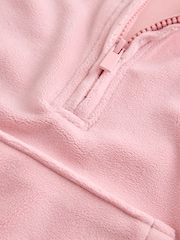 Pale Pink Fleece Half Zip Top and Barrel Trousers Set (3mths-7yrs) - Image 9 of 9