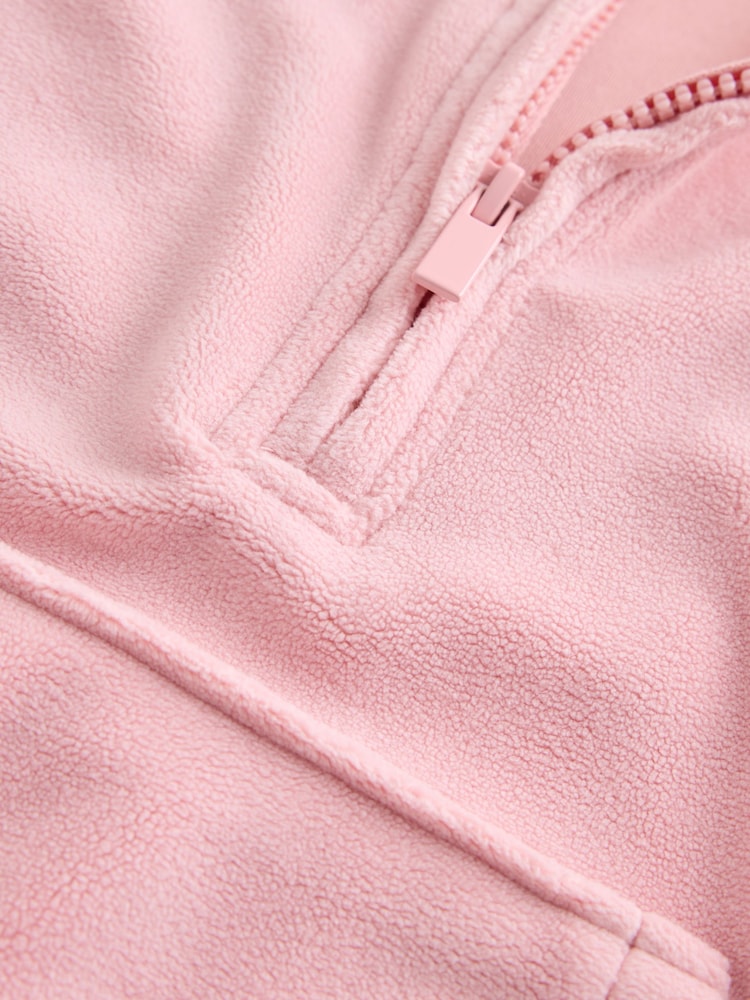 Pale Pink Fleece Half Zip Top and Barrel Trousers Set (3mths-7yrs) - Image 9 of 9 Pale Pink Fleece Half Zip Top and Barrel Trousers Set (3mths-7yrs) - Image 9 of 9