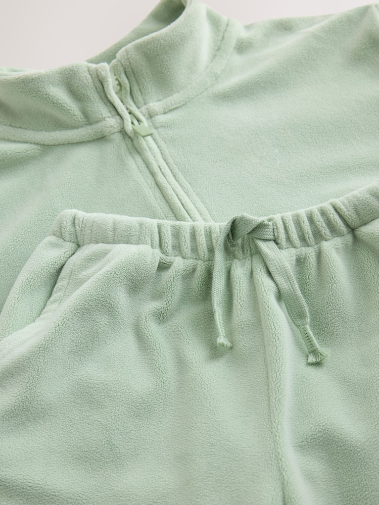 Green Fleece Half Zip Top and Barrel Trousers Set (3mths-7yrs) - Image 5 of 5 Green Fleece Half Zip Top and Barrel Trousers Set (3mths-7yrs) - Image 5 of 5