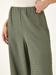 Roman Green Petite Textured Stretch Trousers - Image 6 of 6