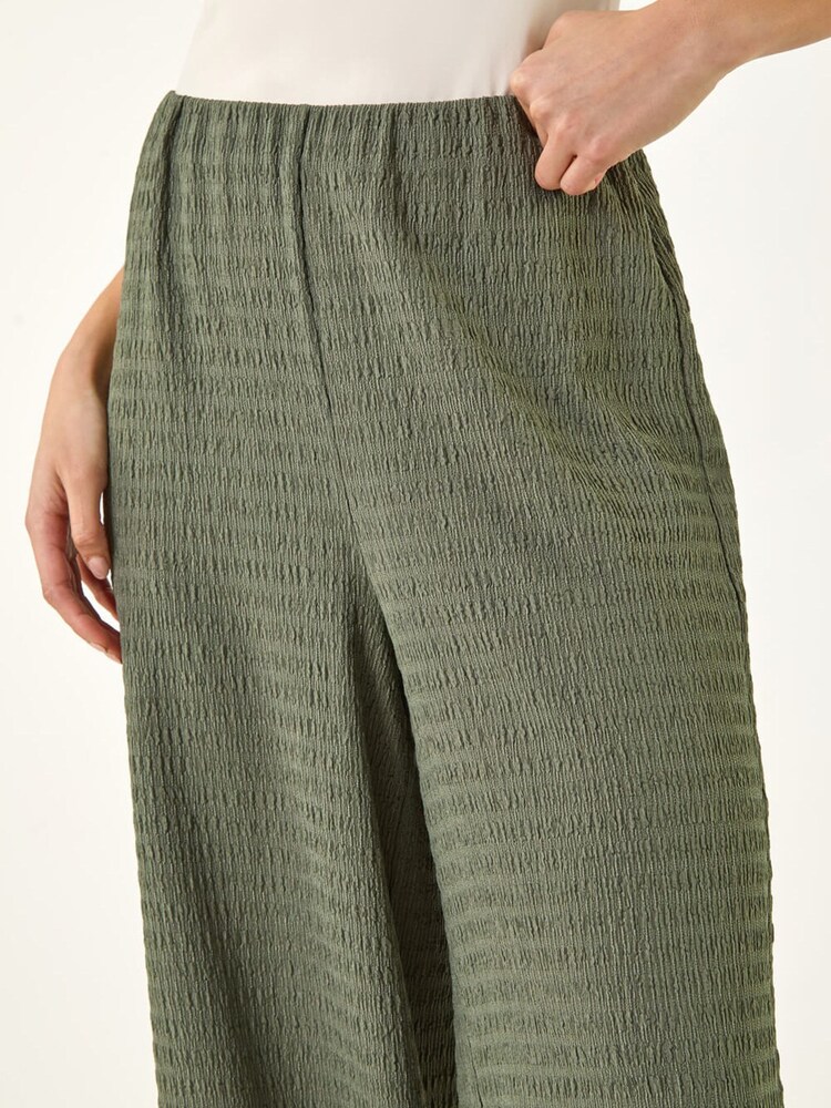 Roman Green Petite Textured Stretch Trousers - Image 6 of 6 Roman Green Petite Textured Stretch Trousers - Image 6 of 6