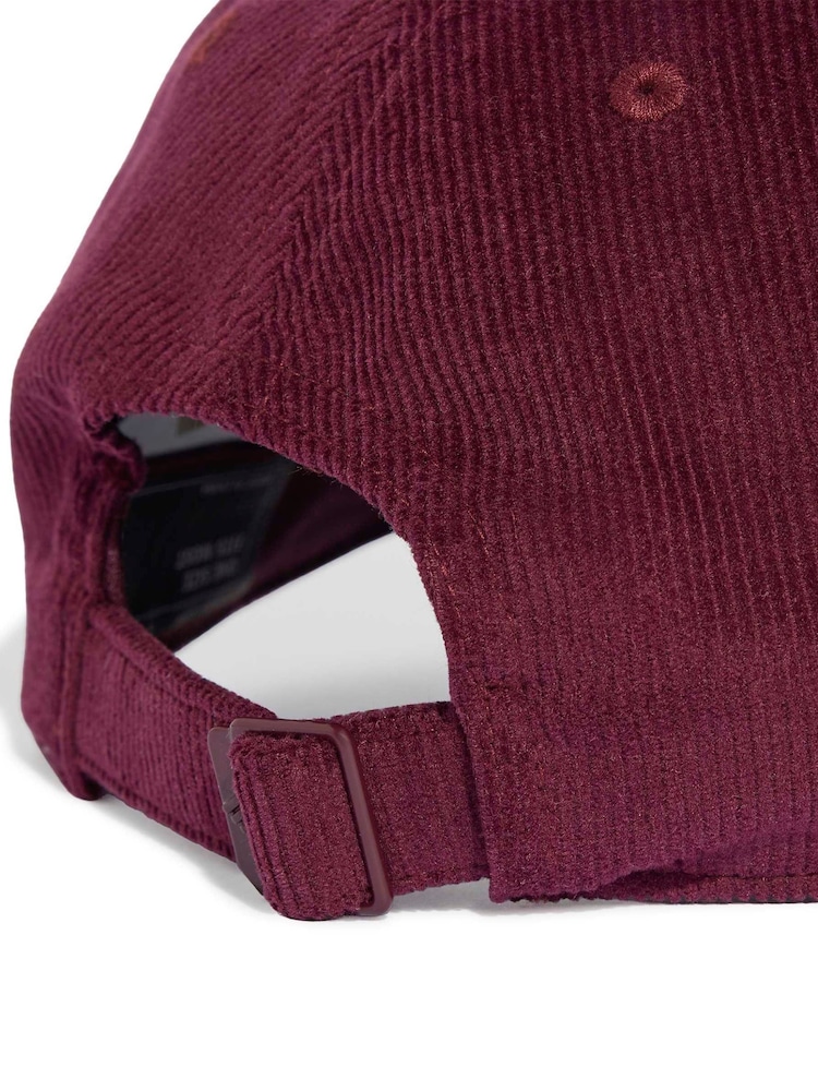 adidas Maroon Red Unisex Corduroy Baseball Cap - Image 4 of 4
