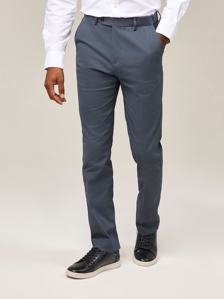Skopes Grey Tailored Fit Antibes Chinos Trousers - Image 1 of 4